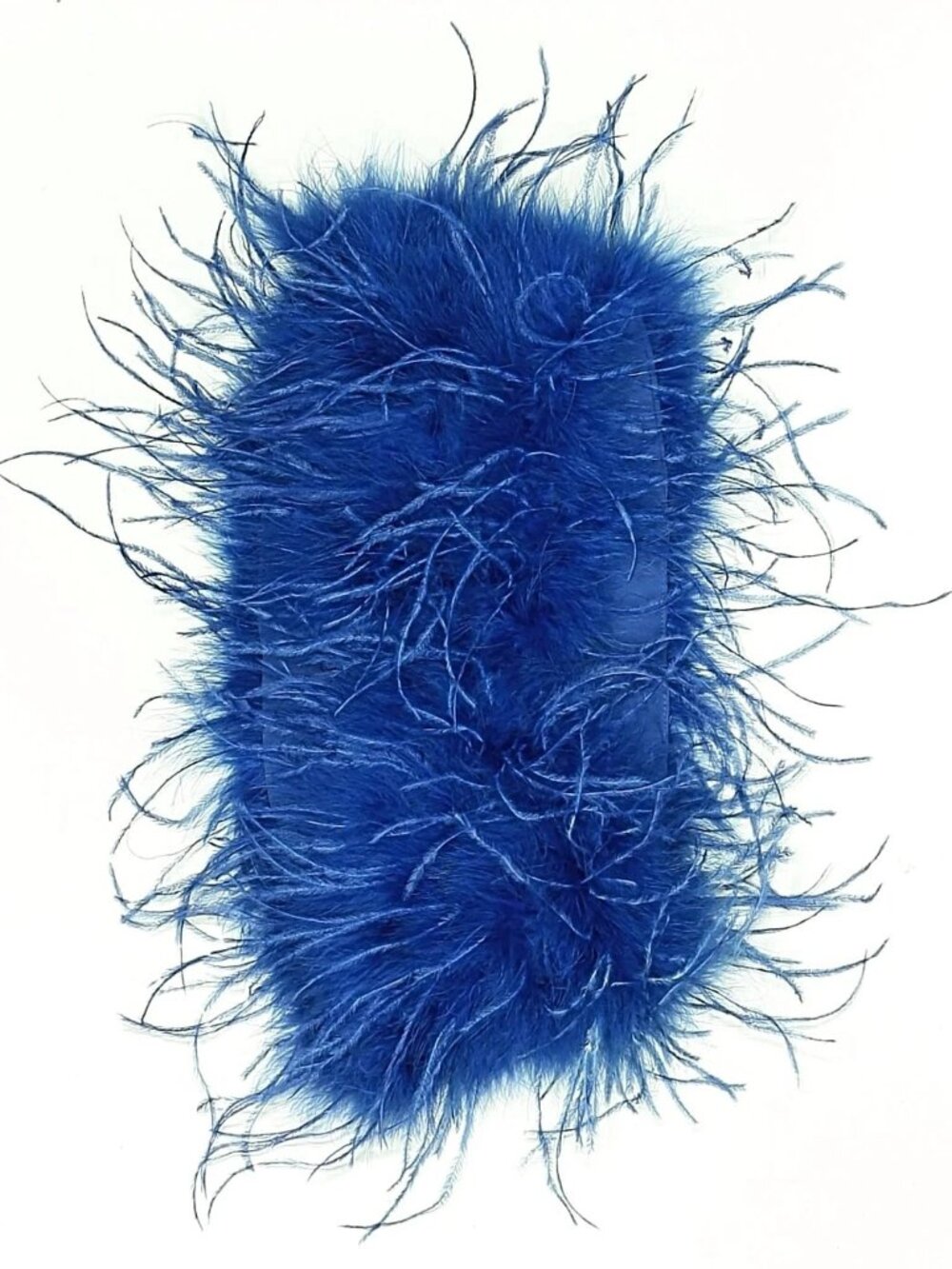 ๐ฅCHIC SEXY GLAM!๐ฅLAMARQUE x REVOLVE ZAINA COBALT LUXURIOUS OSTRICH FEATHER TOP - Picture 14 of 15